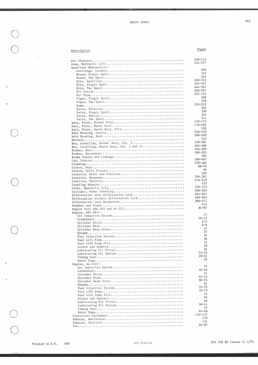 Massey Ferguson 165 Tractor parts catalog manual preview img 8
