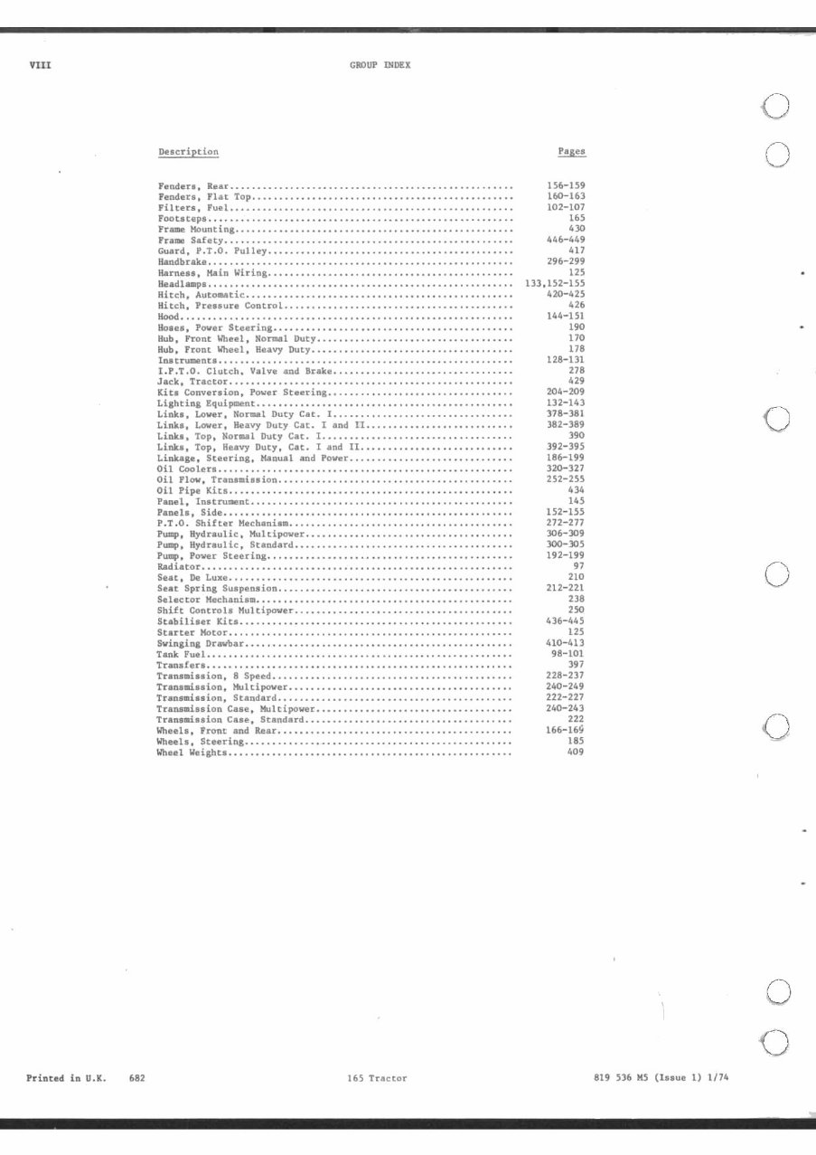 Massey Ferguson 165 Tractor parts catalog manual preview img 9
