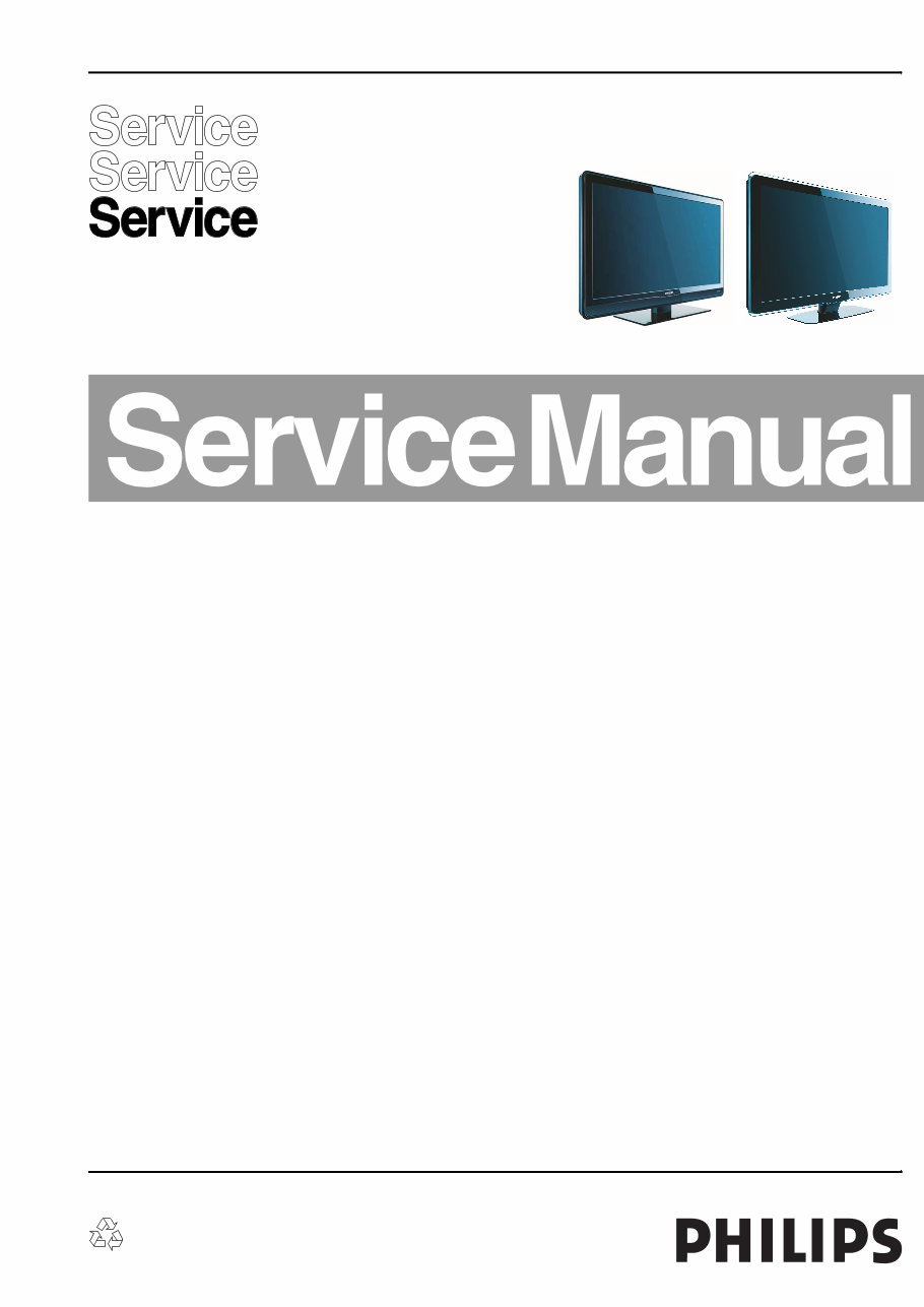 Philips 42PFL7403D + 47PFL7403D ( USA/Canada Model) Service Manual & Repair Guide preview img 1
