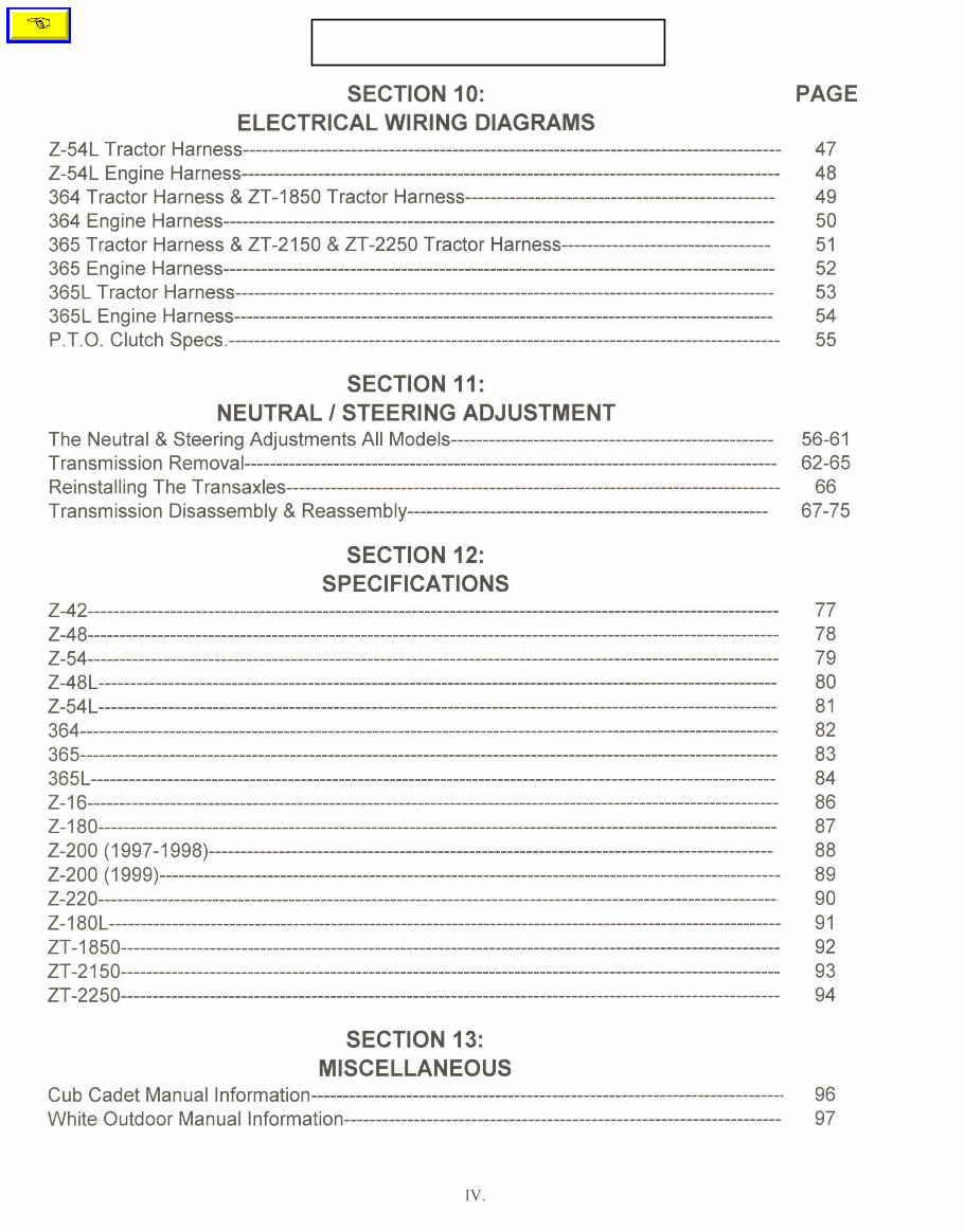 Cub Cadet Z-Force Zero Turn Mowers OEM Service & Repair Manual preview img 7