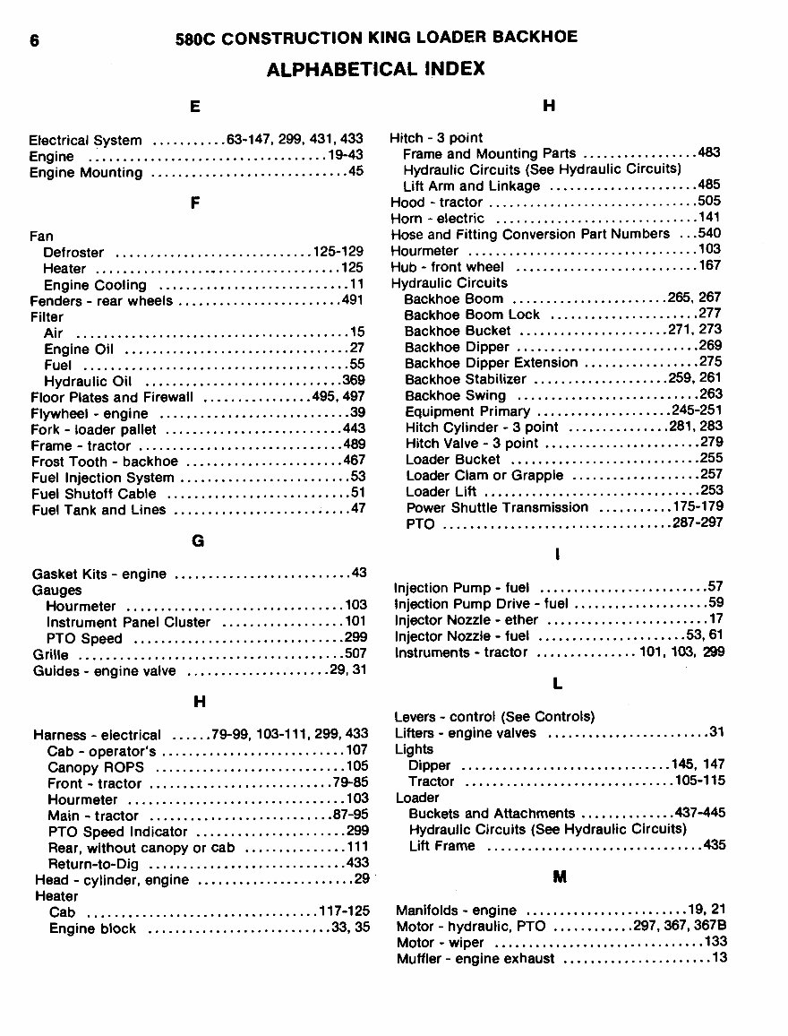 CASE 580C CONSTRUCTION KING BACKHOE Parts Catalog Manual preview img 7