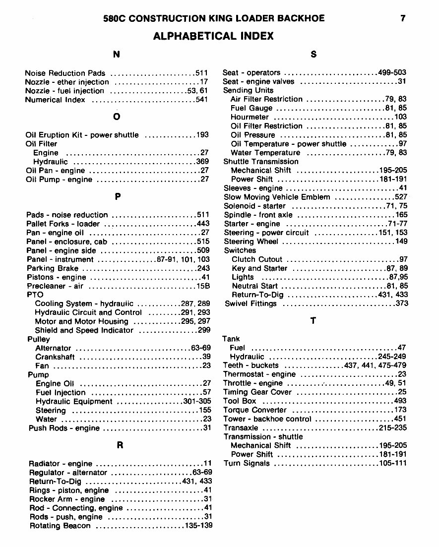 CASE 580C CONSTRUCTION KING BACKHOE Parts Catalog Manual preview img 8