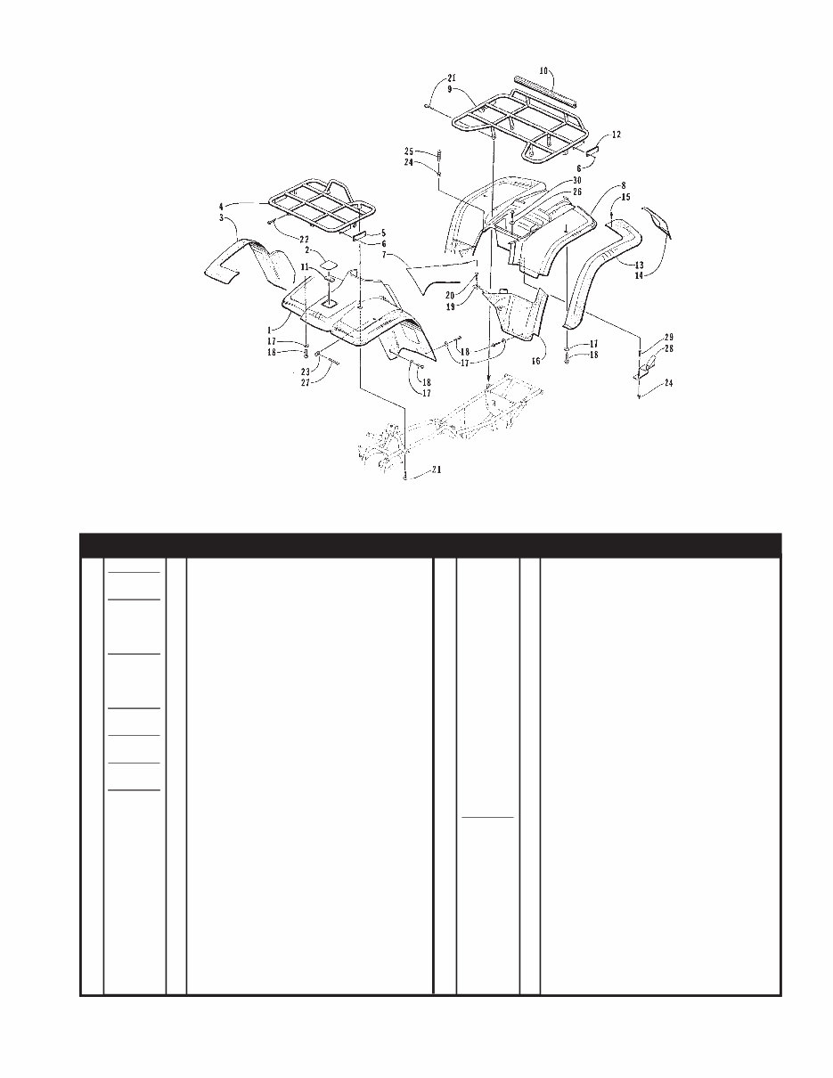 ARCTIC CAT 400 500 4X4 ATV Replacement Parts Manual 1998 preview img 2