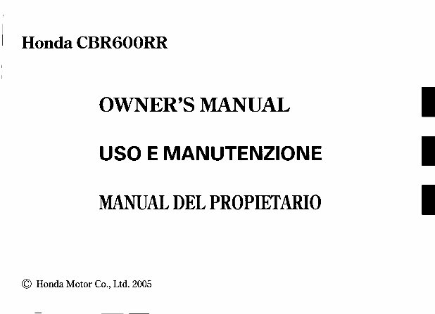 2006 HONDA CBR600RR Owners Manual - INSTANT ! preview img 3