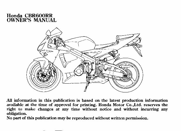 2006 HONDA CBR600RR Owners Manual - INSTANT ! preview img 5