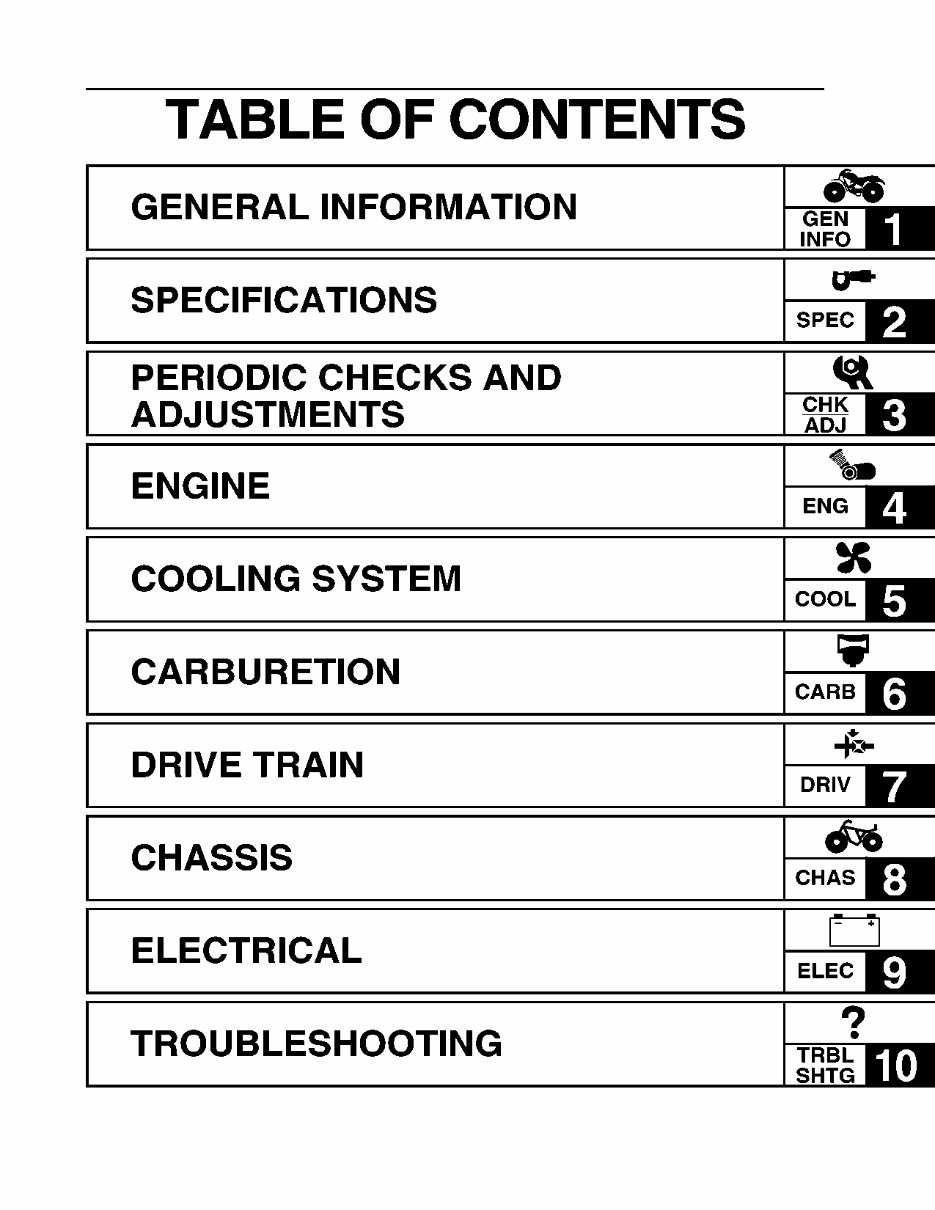2003-2014 Yamaha Grizzly 450 4WD (YFM450FAR) OEM Service & Repair Manual preview img 7