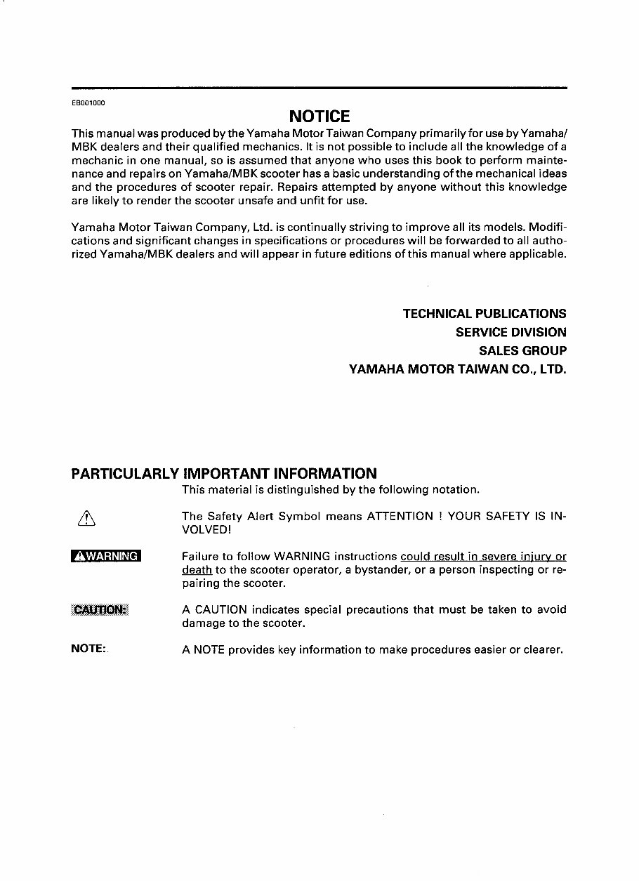 2005-2012 Yamaha YP125 YP125E Majesty Service & Repair Manual preview img 2