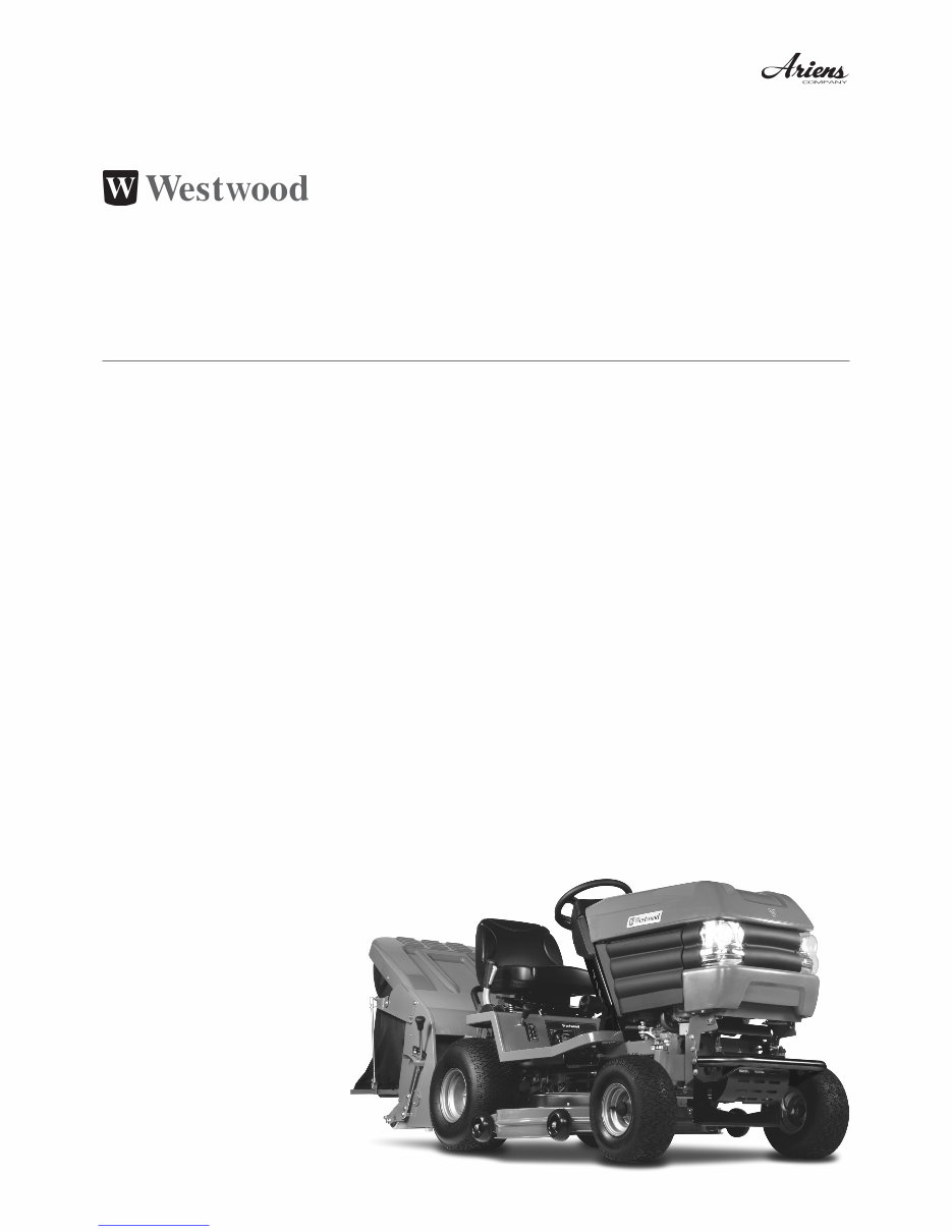 Westwood Garden Tractors Owners Manual preview img 1