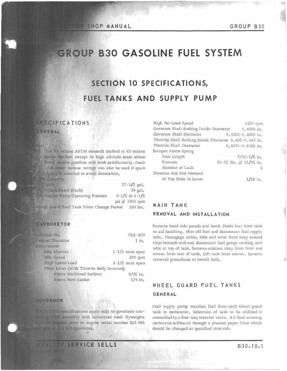 OLIVER 1650 Tractor Workshop Service / Repair Manual preview img 10