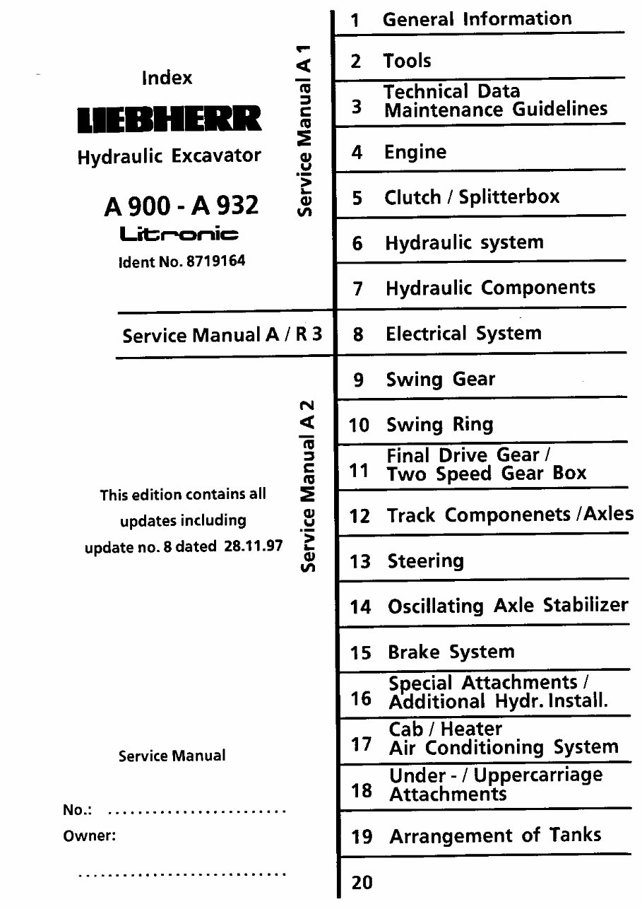 Liebherr A900 A902 A912 A922 A932 Litronic Hydraulic Excavat preview img 1