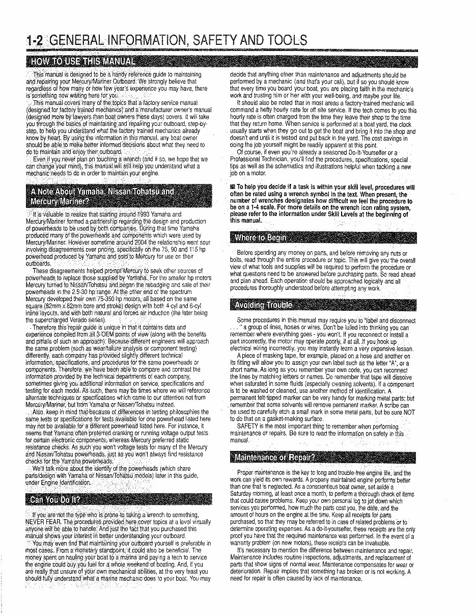 2005-2012 Mercury Outboard 2.5HP-350HP 1-4 Cylinder 4 Stroke V6 V8 Service & Repair Manual preview img 7