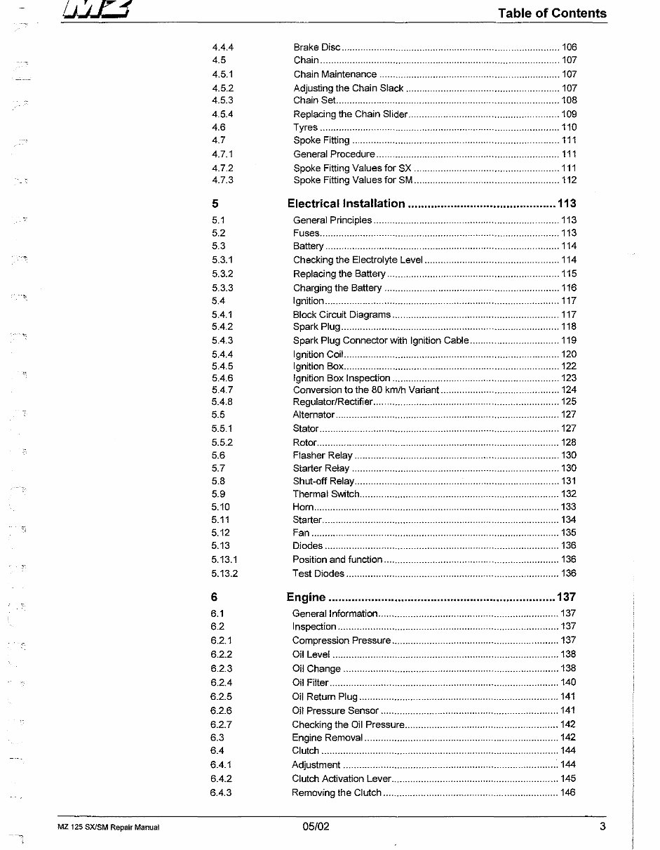 MZ 125 SX/SM Repair Manual preview img 7