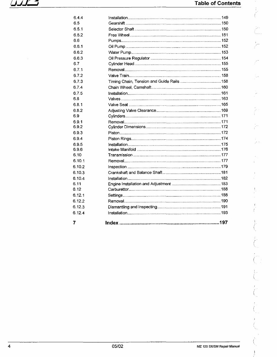 MZ 125 SX/SM Repair Manual preview img 8