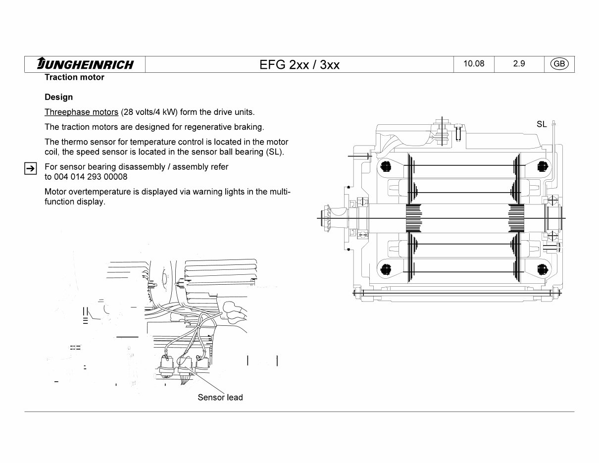 Jungheinrich Electric Lift Truck EFG 213, EFG 215, EFG 216, EFG 218, EFG 220 (02.04-12.08) Workshop Service Manual preview img 10