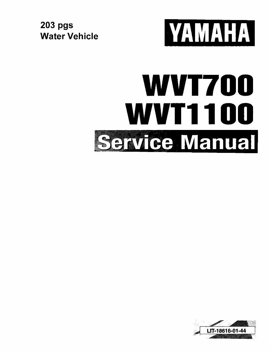 1995-1996 Yamaha Wave Venture 1100 Series Service & Repair Manual preview img 1