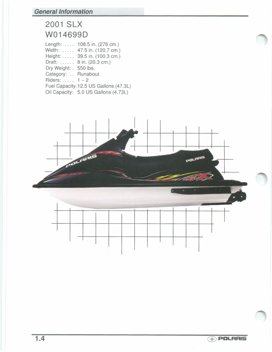 2001 Polaris SLX Pro 1200 Virage TX Genesis Virage TXi Genesis i Personal Watercraft preview img 10