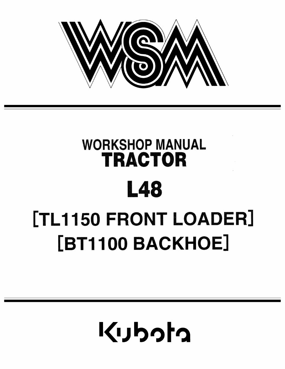 Kubota L48 Service & Repair Manual preview img 1