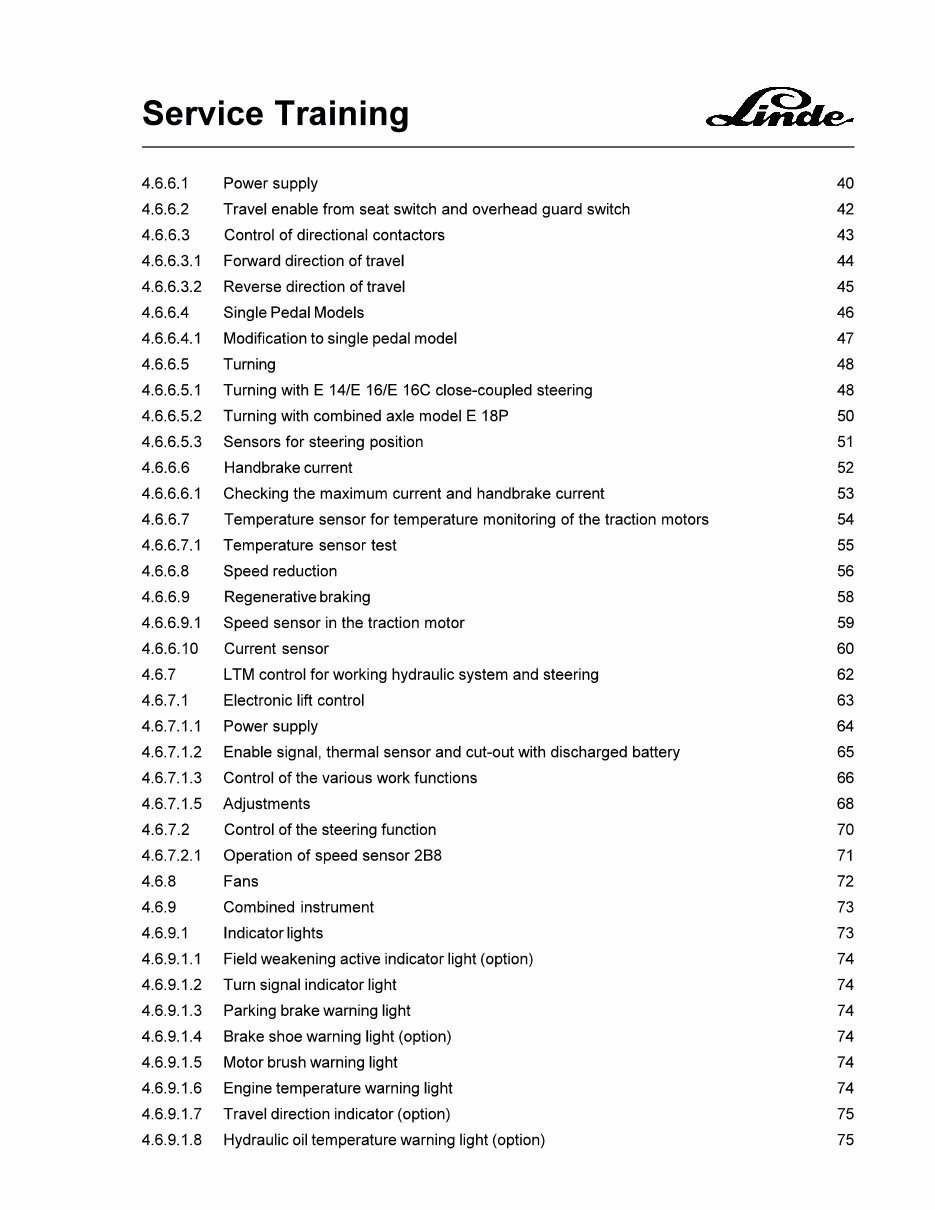 Linde Electric Fork Truck 335 series: E14, E16, E16C, E18 Service Training Manual preview img 5