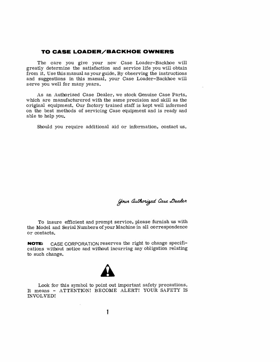 CASE 680 CK Series C Loader Backhoe Operators Manual preview img 7