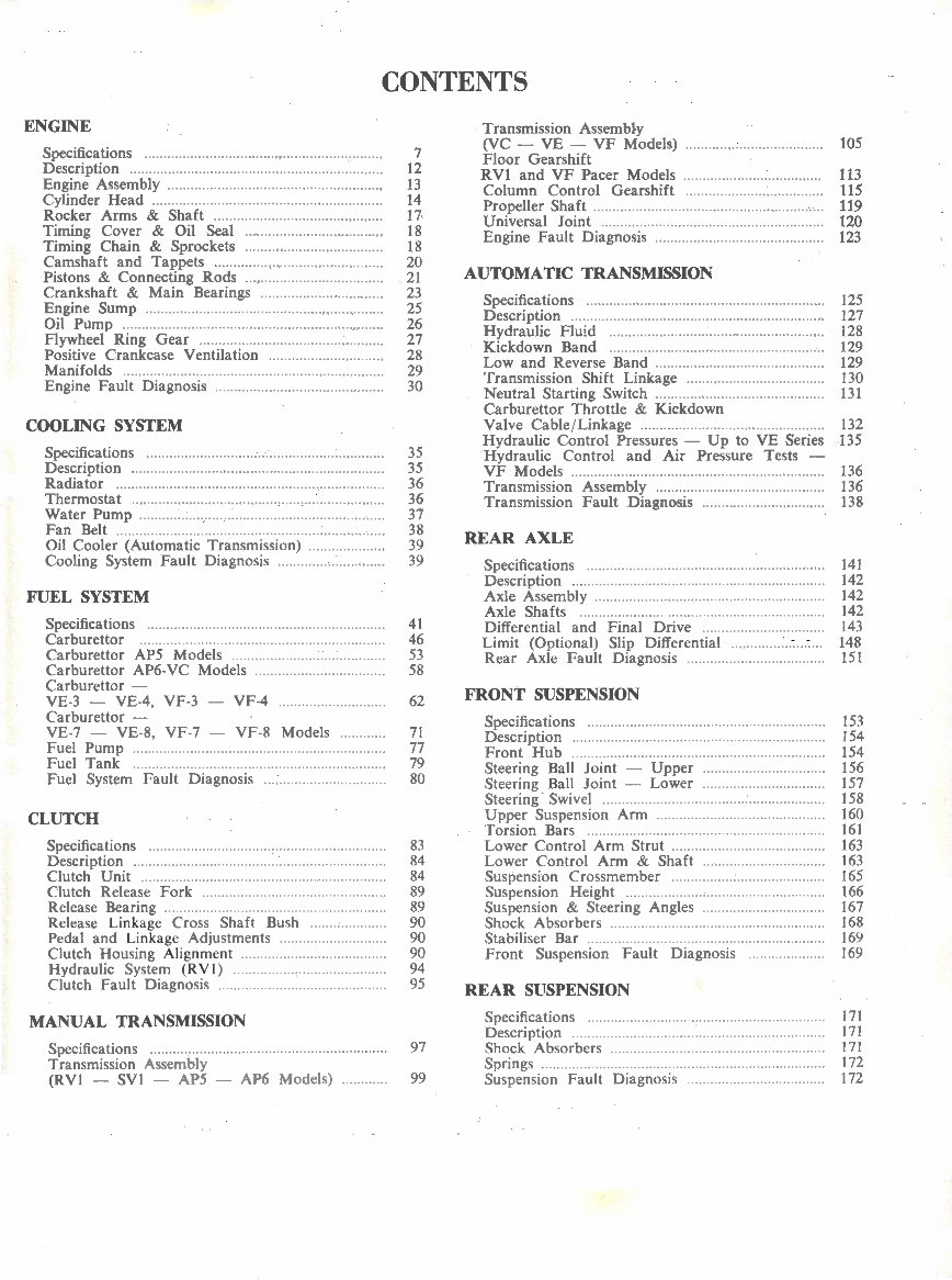 Chrysler Valiant VC Workshop Manual preview img 1