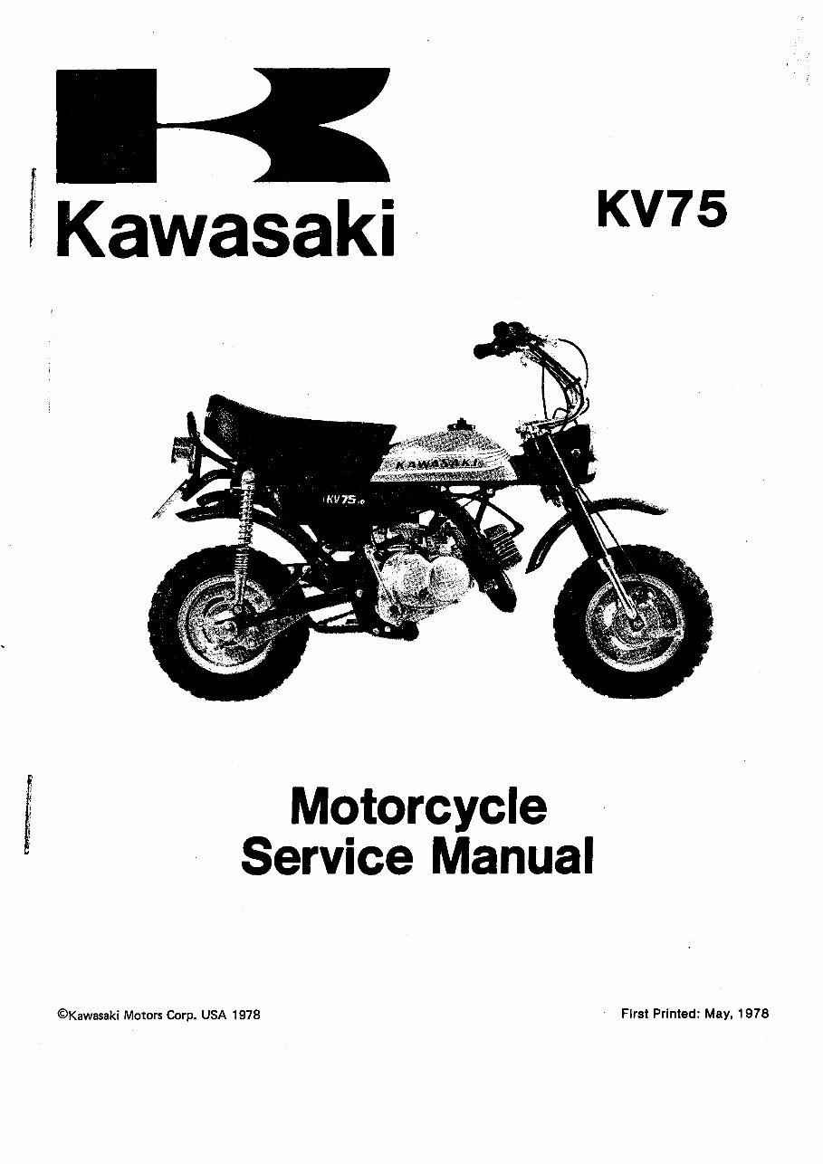 Kawasaki KV75-A7 1978 Workshop Service Repair Manual | Download Manual