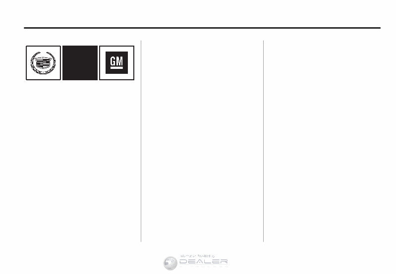 2013 Cadillac XTS Owner Manual preview img 3