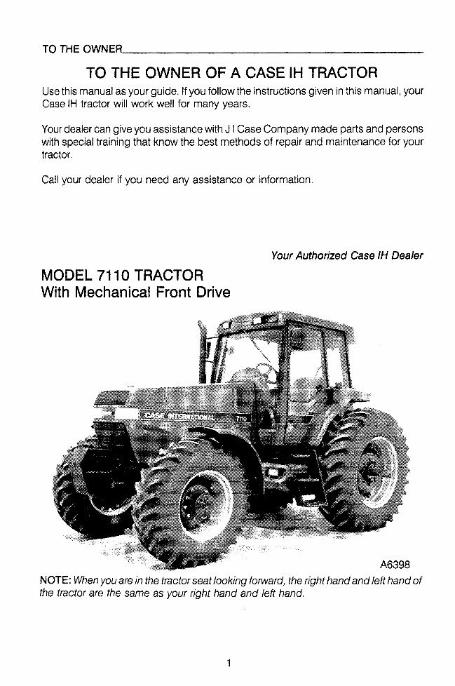 Case IH International 7120 Tractor Service & Operator Manual -2- Manuals - IMPROVED - preview img 3