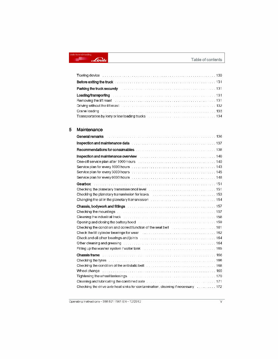 Linde Electric Forklift Truck 388 Series: E35, E40, E45, E50 Operating Manual preview img 7