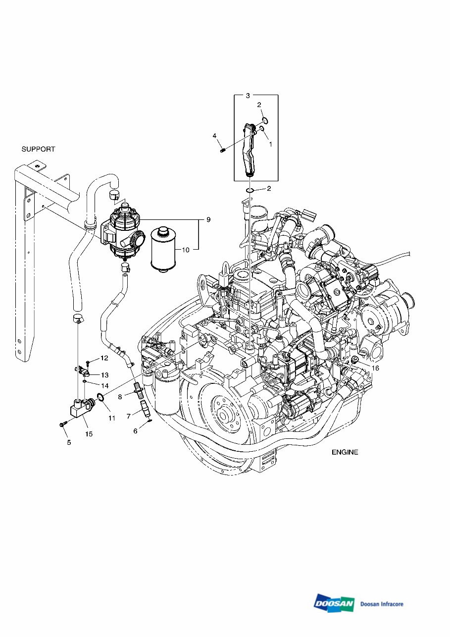 DAEWOO DOOSAN DX140LCR-3 Crawler Excavator Service Parts Catalogue Manual preview img 7