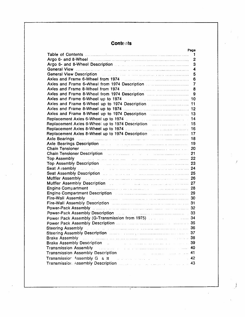 1970-1987 Argo 6x6 8x8 UTV Repair Manual preview img 2