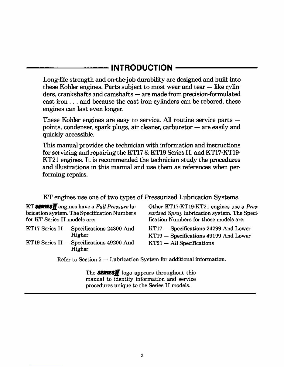 Kohler KT17 Engine Full Service Repair Manual preview img 3