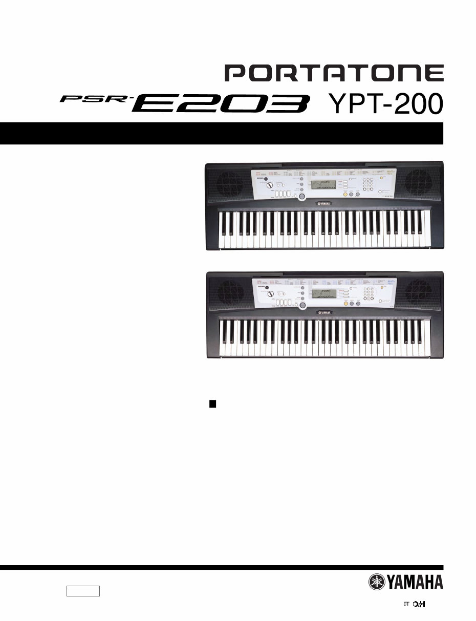 Yamaha psr-e203 psre203 ypt-200 ypt200 service manual full preview img 1