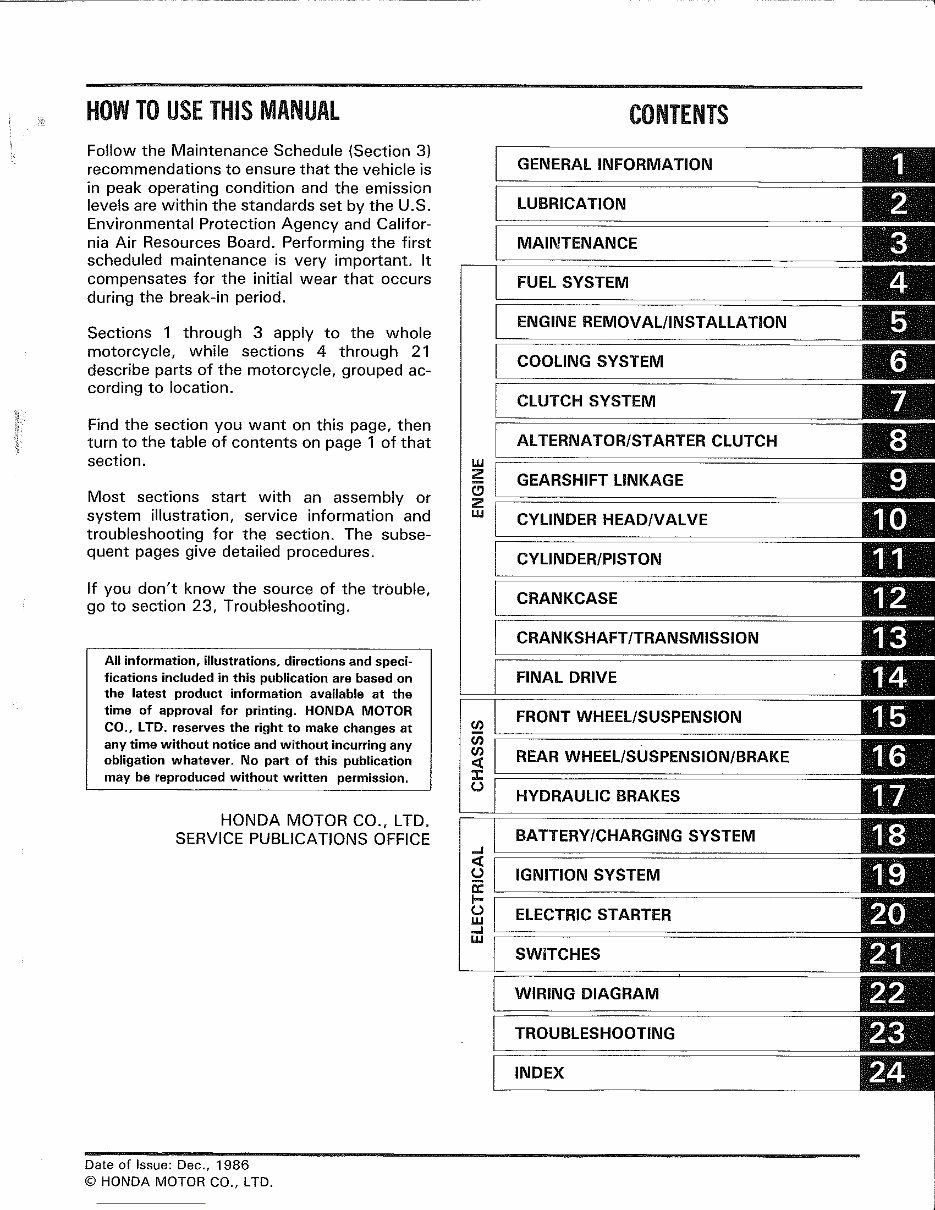 1986-1987 Honda VT700C Shadow Service & Repair Manual preview img 3