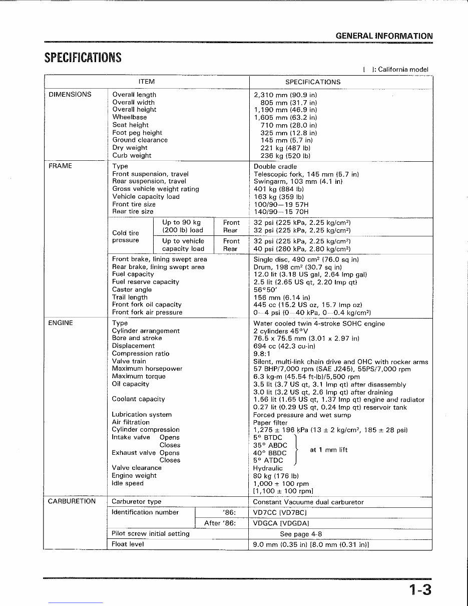 1986-1987 Honda VT700C Shadow Service & Repair Manual preview img 6