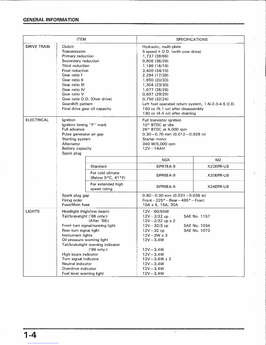1986-1987 Honda VT700C Shadow Service & Repair Manual preview img 7