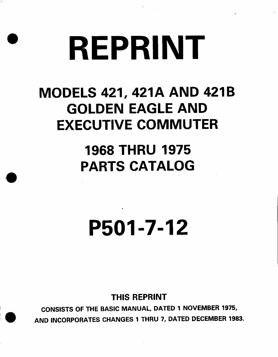 1968-1975 Cessna 421 IPC Parts Catalog preview img 1