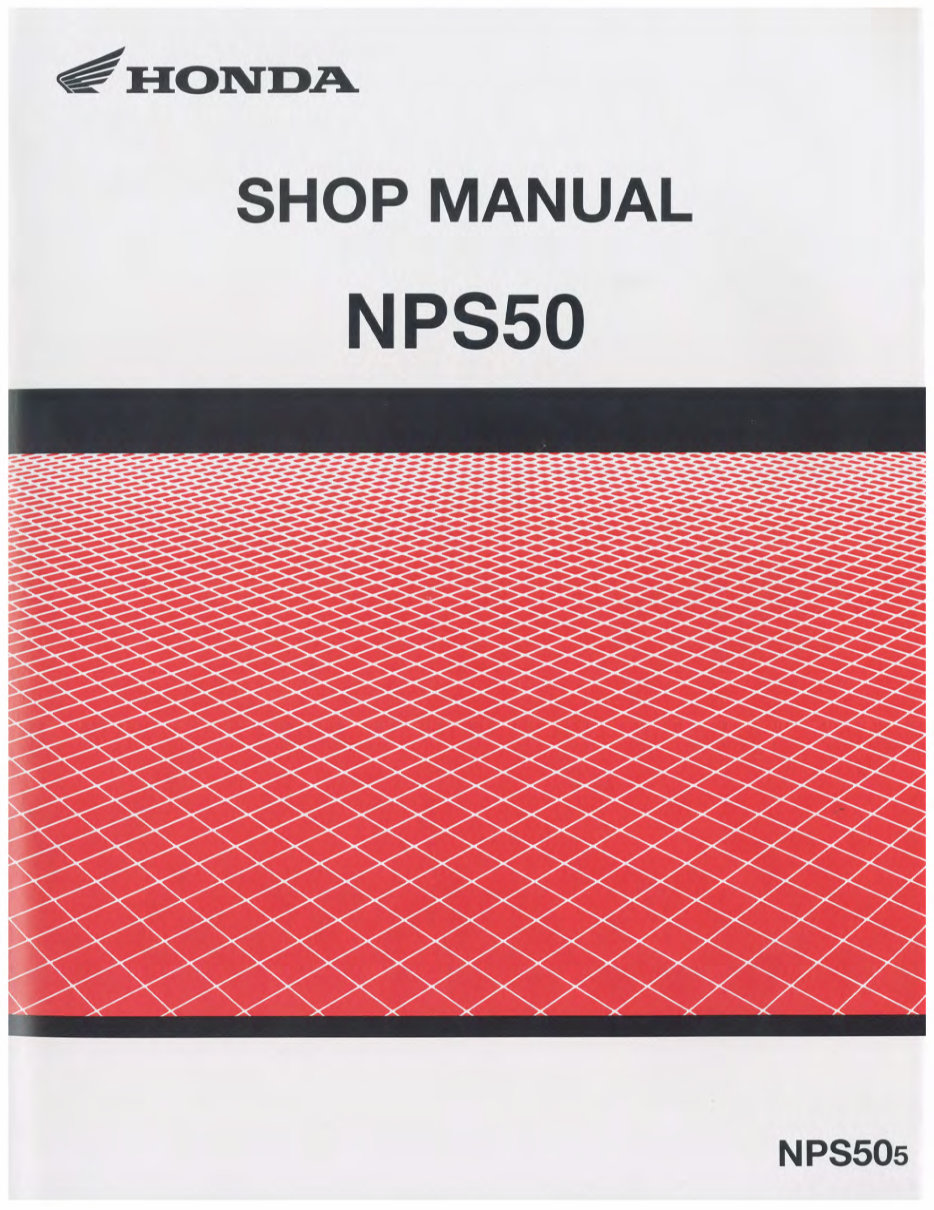 2004-2011 Honda NPS50/Zoomer/Ruckus Service & Repair Manual preview img 1