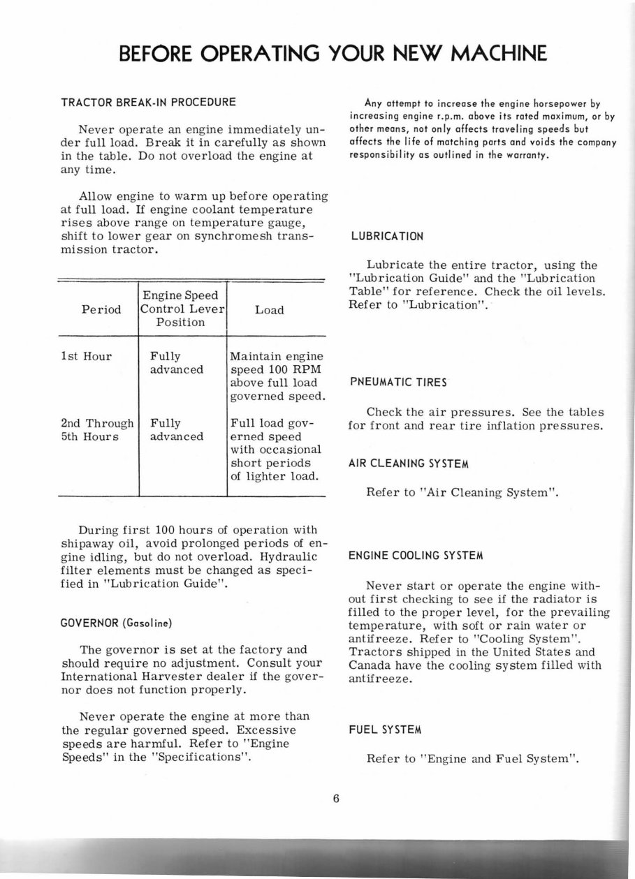IH International 3500 Series A Loader Tractor Operators Owner Instruction Manual - IMPROVED - preview img 8