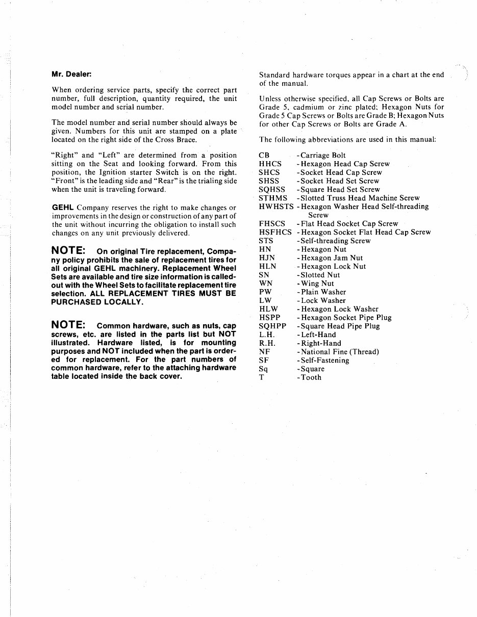 GEHL HL2600 HL 2600 Loader Illustrated Master Parts List Manual Form No.903010 Replaces 901990 preview img 2