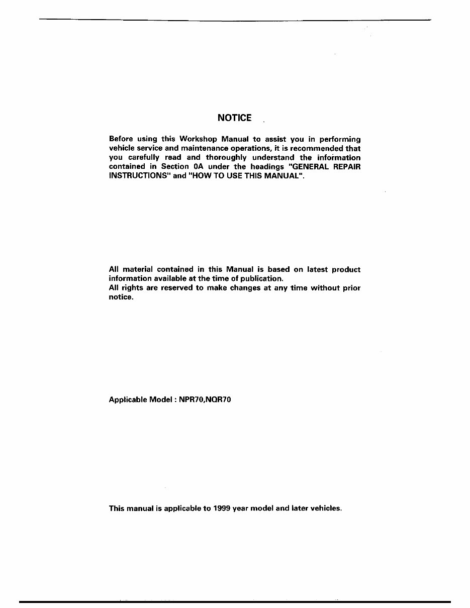 Isuzu NPR,NQR automatic transmission shop manual. preview img 2