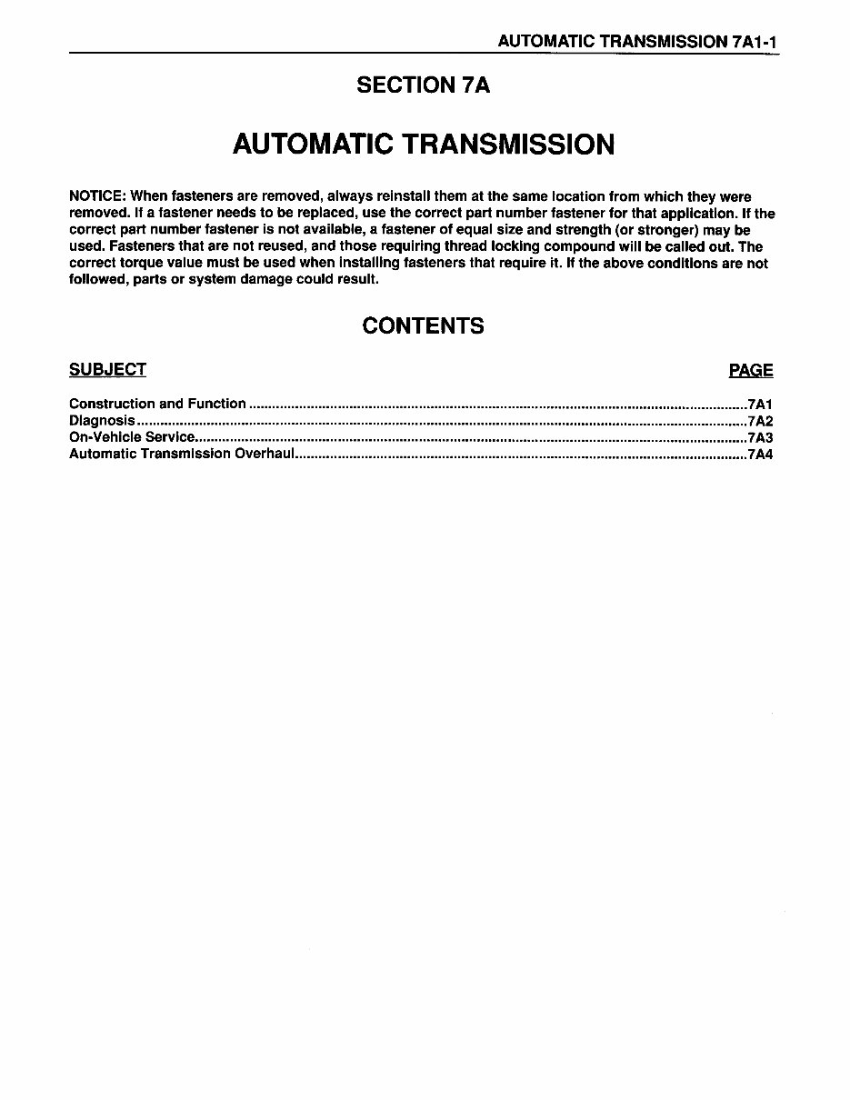 Isuzu NPR,NQR automatic transmission shop manual. preview img 4