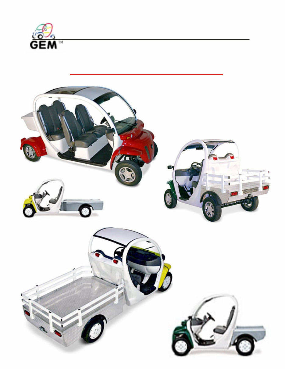 2002-2004 GEM E825 Electric Cars Service & Repair Manual preview img 1