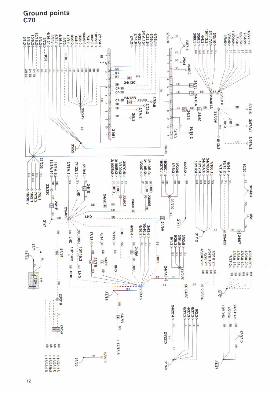 1998 Volvo C70 Convertible Wiring Diagrams preview img 9
