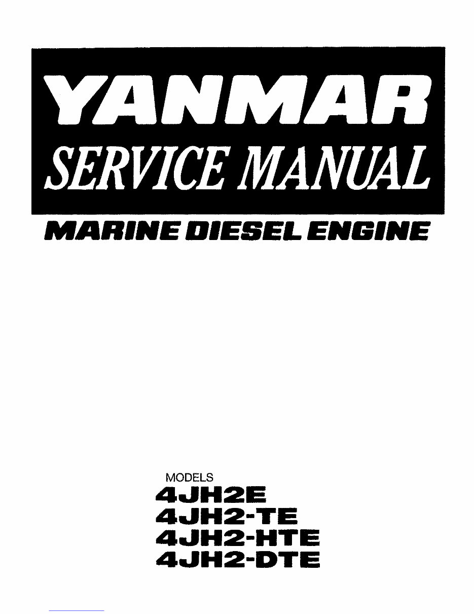 Yanmar Marine Diesel Engine 4JH2 Series Service Repair Manual preview img 2