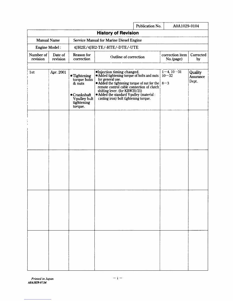 Yanmar Marine Diesel Engine 4JH2 Series Service Repair Manual preview img 3