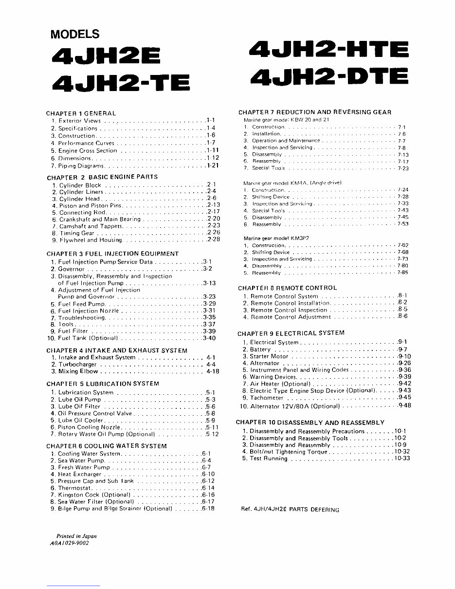 Yanmar Marine Diesel Engine 4JH2 Series Service Repair Manual preview img 5