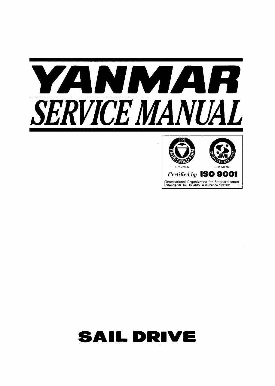 Yanmar SD 20 30 31 SD20 SD30 SD31 Sail Drive Unit Repair Service Manual - IMPROVED - preview img 2