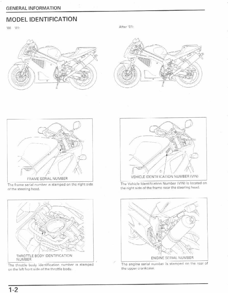 Honda RVT1000K RC51 整備マニュアル 2000-2006 2000-2006 Honda RVT1000R (aka Honda RC51, Honda VTR1000SP1