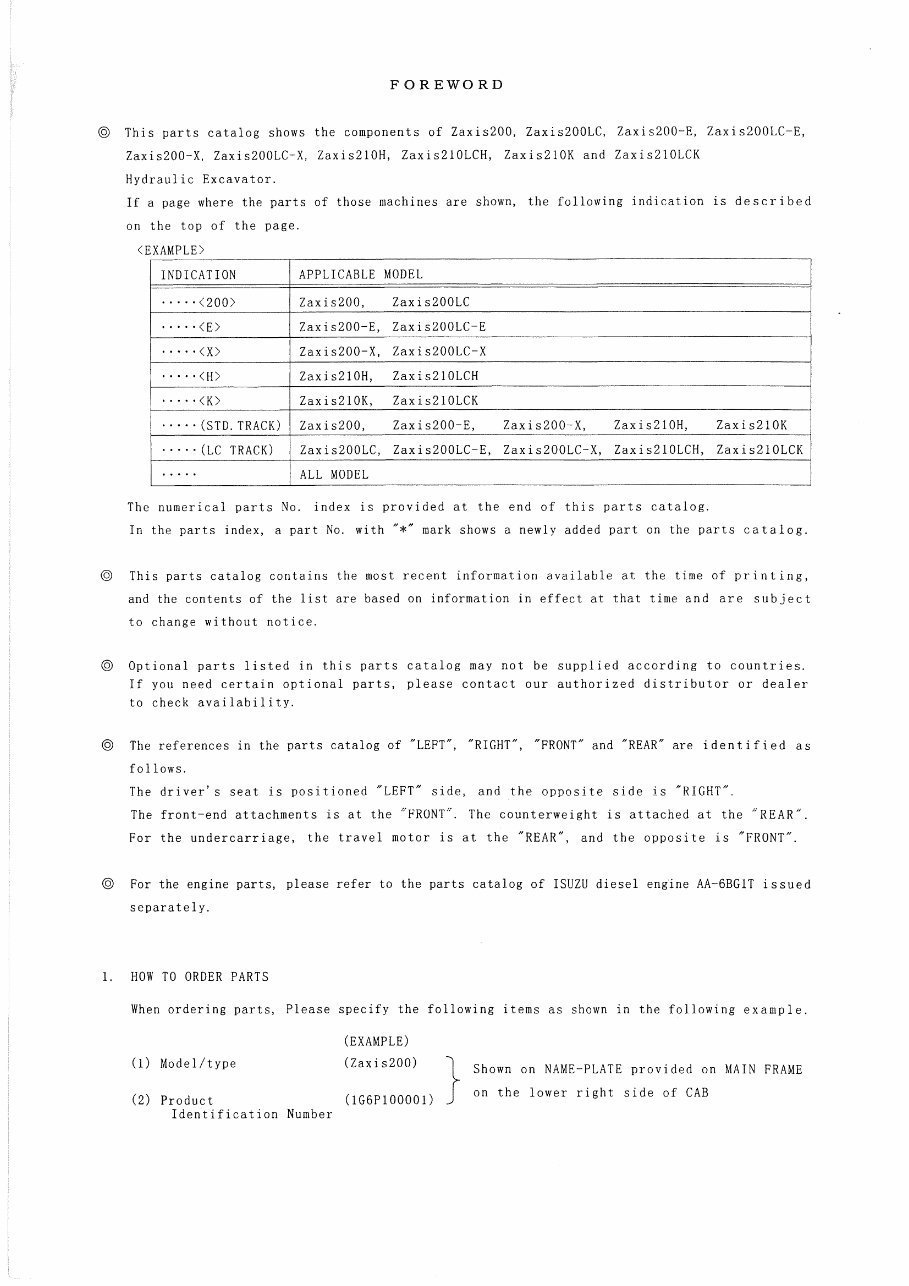 Hitachi Zaxis 200 Excavator Parts Catalog preview img 8