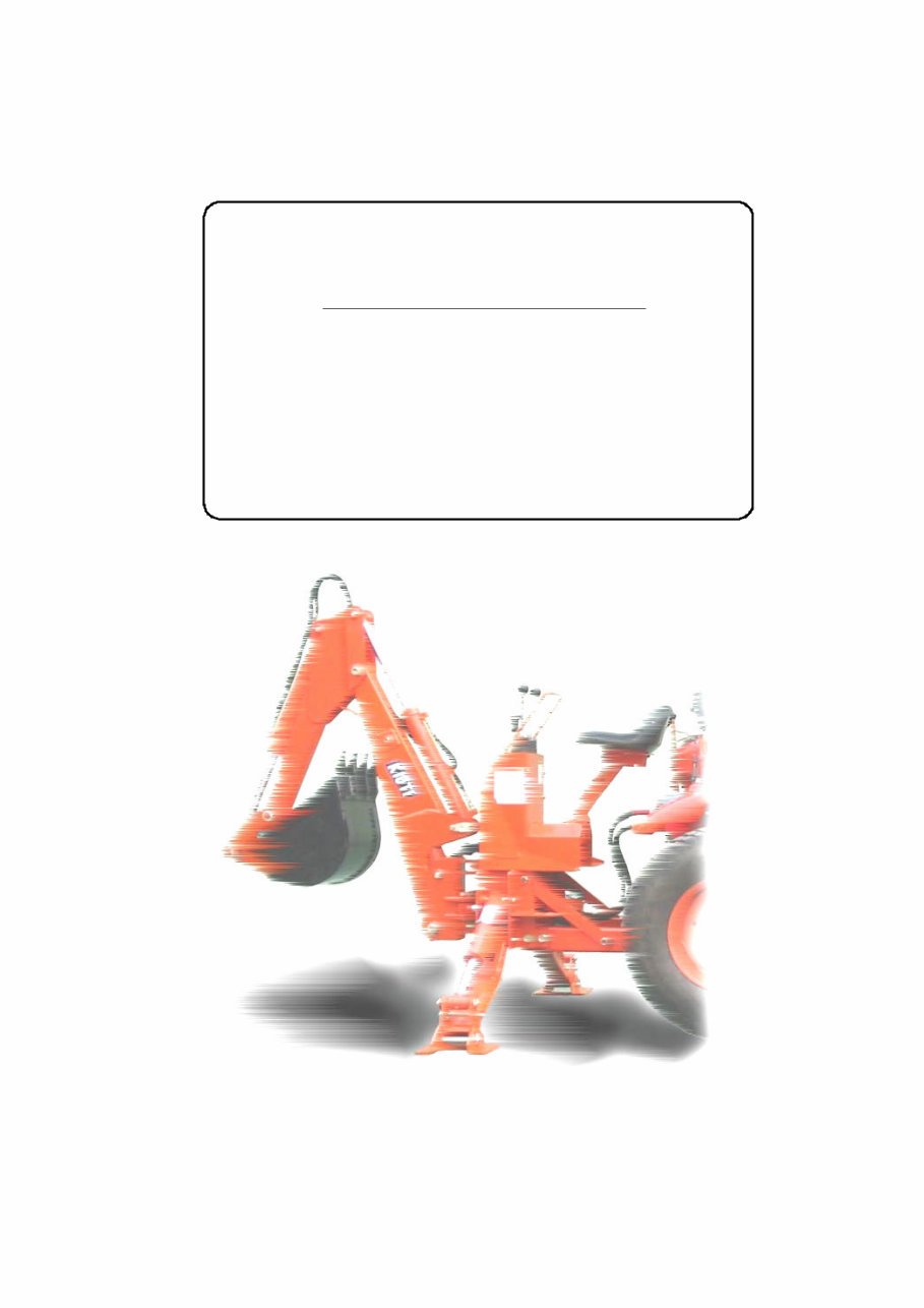 Kioti KB2365 Backhoe Owners Operation & Spare Parts Catalog Manual preview img 1